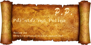 Pöstényi Polina névjegykártya